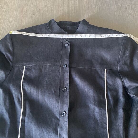 Ellen Tracy Company Women’s Black Linen Jacket Blazer Size 14 - Picture 11 of 16